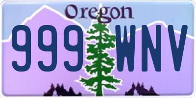 OR license plate 999WNV