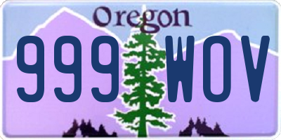 OR license plate 999WOV