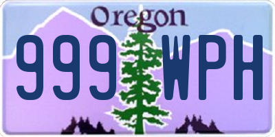 OR license plate 999WPH