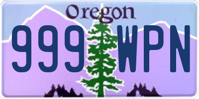 OR license plate 999WPN