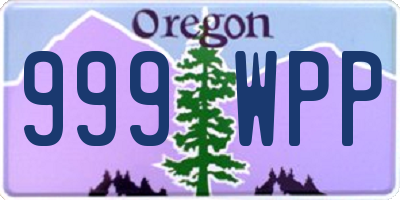 OR license plate 999WPP