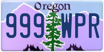 OR license plate 999WPR