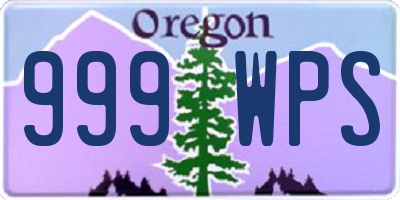 OR license plate 999WPS