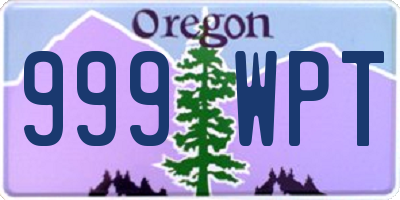 OR license plate 999WPT