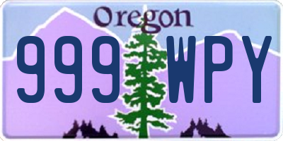 OR license plate 999WPY