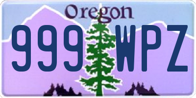 OR license plate 999WPZ