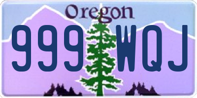 OR license plate 999WQJ