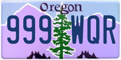 OR license plate 999WQR