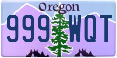 OR license plate 999WQT