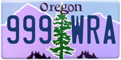 OR license plate 999WRA