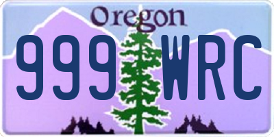 OR license plate 999WRC