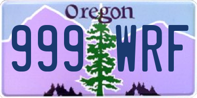 OR license plate 999WRF