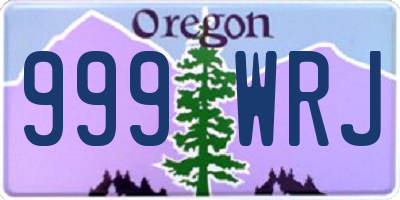 OR license plate 999WRJ