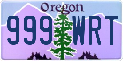 OR license plate 999WRT