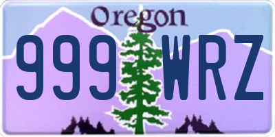 OR license plate 999WRZ