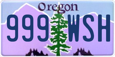 OR license plate 999WSH