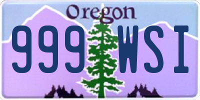 OR license plate 999WSI