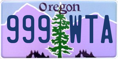 OR license plate 999WTA