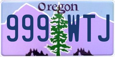 OR license plate 999WTJ