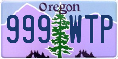 OR license plate 999WTP