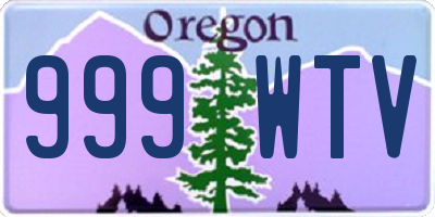 OR license plate 999WTV