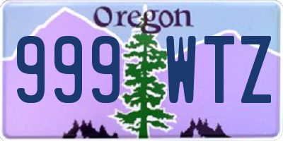 OR license plate 999WTZ