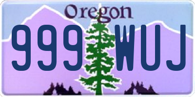 OR license plate 999WUJ