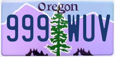 OR license plate 999WUV