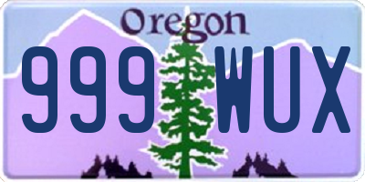 OR license plate 999WUX