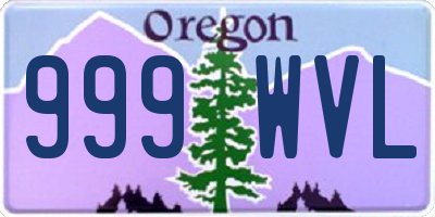 OR license plate 999WVL