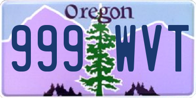 OR license plate 999WVT