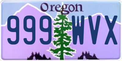 OR license plate 999WVX