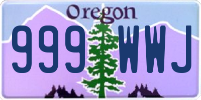 OR license plate 999WWJ