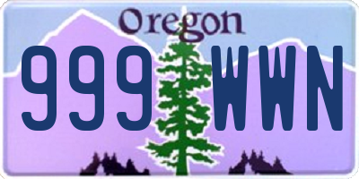 OR license plate 999WWN