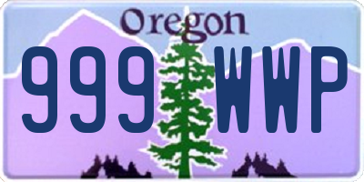 OR license plate 999WWP