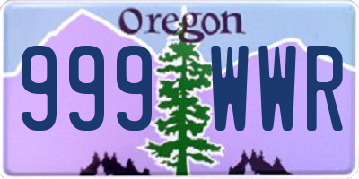 OR license plate 999WWR