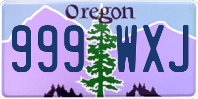 OR license plate 999WXJ