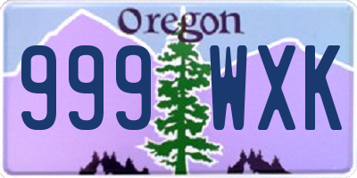 OR license plate 999WXK