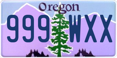 OR license plate 999WXX