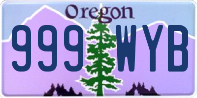 OR license plate 999WYB