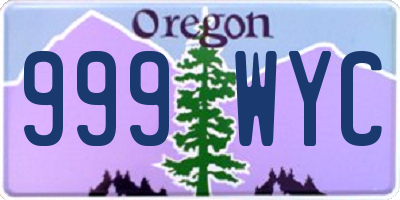 OR license plate 999WYC