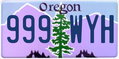 OR license plate 999WYH