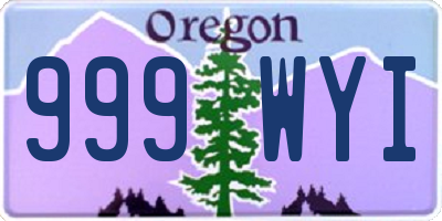 OR license plate 999WYI