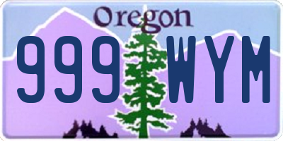 OR license plate 999WYM