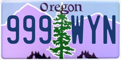 OR license plate 999WYN