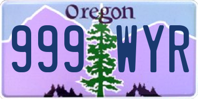 OR license plate 999WYR