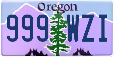 OR license plate 999WZI