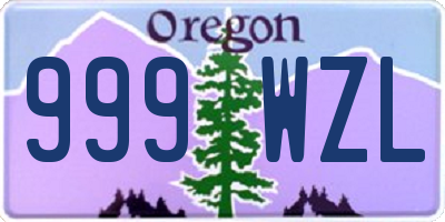 OR license plate 999WZL