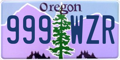 OR license plate 999WZR