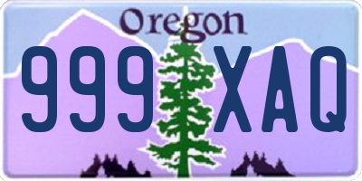 OR license plate 999XAQ